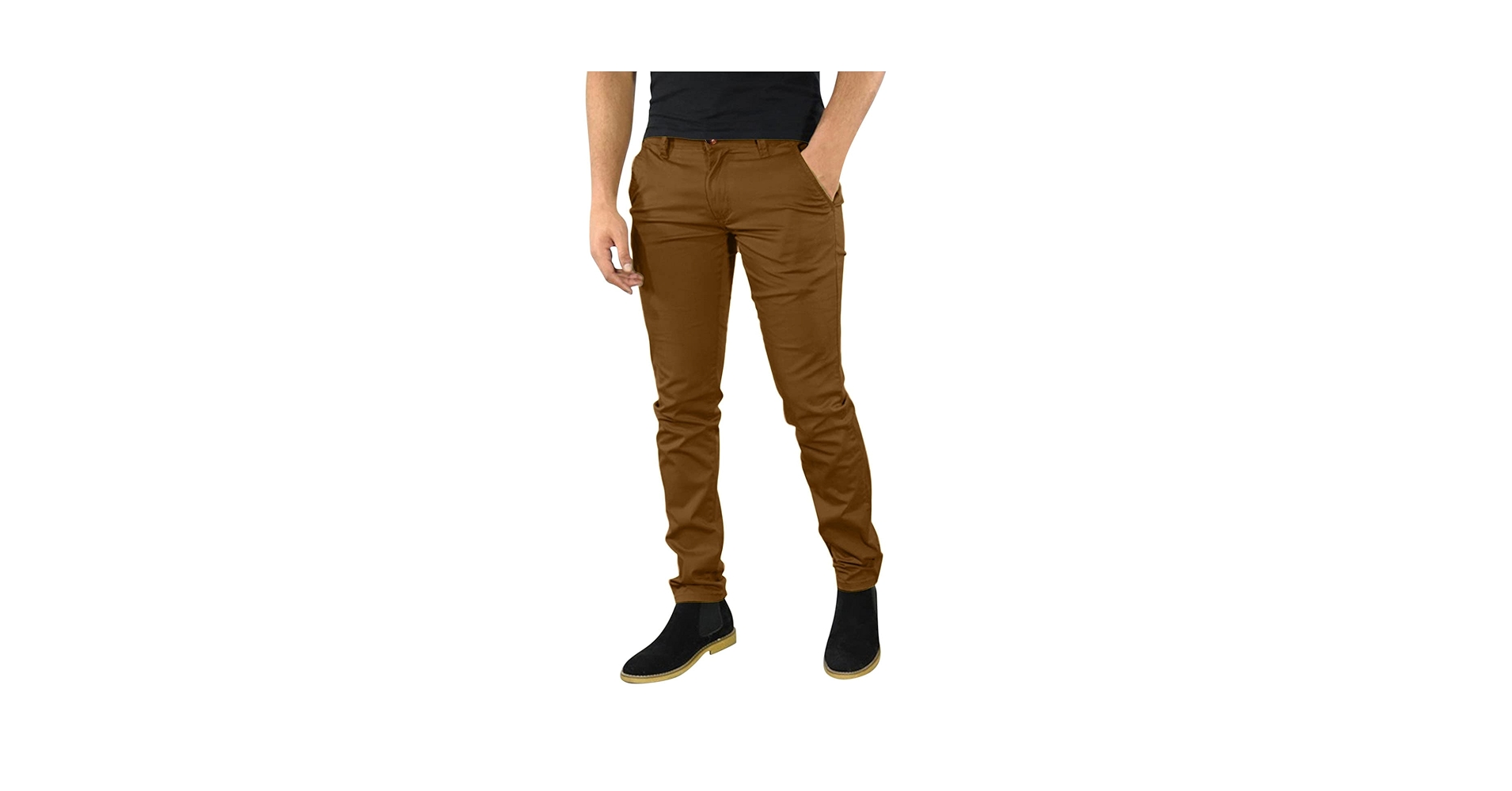 PETCDIM Mens Casual Stretch Dress Pants Slim Fit Solid Color