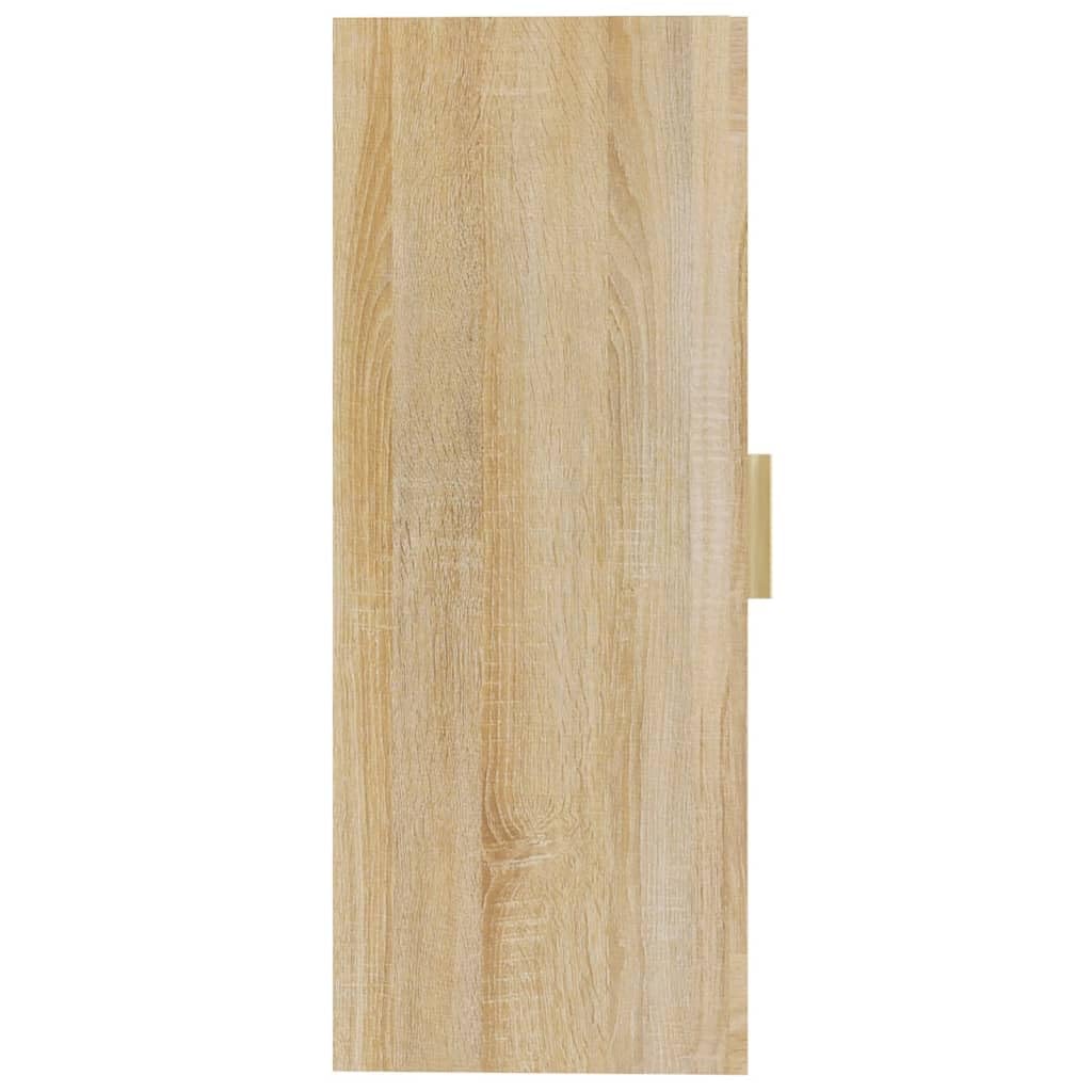 Armadietto Pensile a Parete Rovere Sonoma 69,5x34x90 cm in Legno Multistrato con Montaggio Sicuro e Ampio Spazio Portaoggetti per Organizzazione Casa e Interni Pratici
