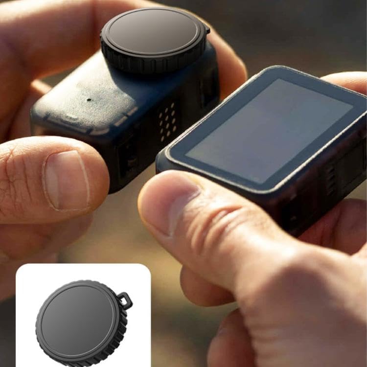 Image of 2-Pack Silicone Lens Cap Compatible with DJI Osmo Nano, Soft Flexible Lens Protector Cover, Dustproof Anti-Scratch Camera Lens Cover for DJI Osmo Nano Accessories (Black)