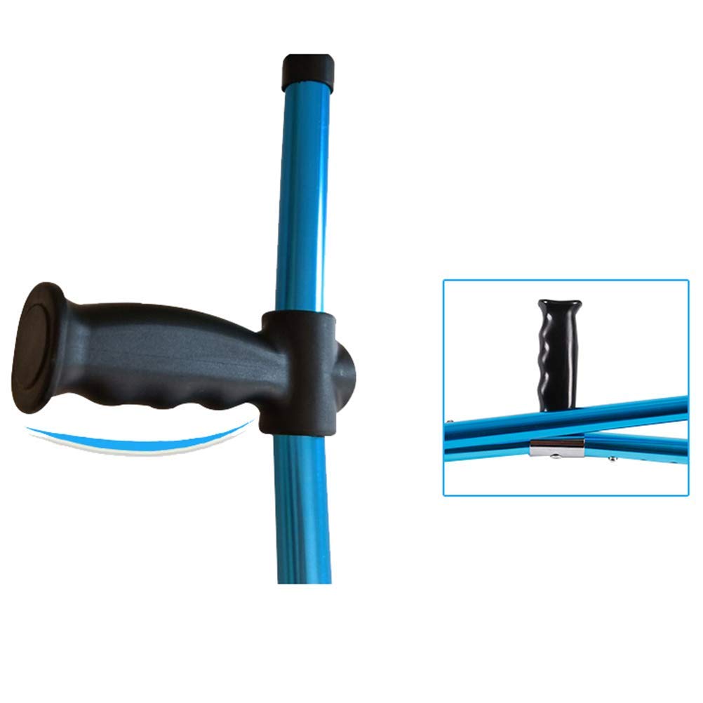 MU Ascellare Stampelle per Anziani Disabili Stampelle, Medico Ergonomica Regolabile in Altezza Pieghevole Walking Stick in Alluminio,1Pcs