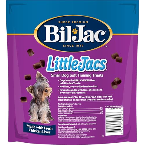 Image of Bil-Jac Little-Jacs Small Dog Training Treats | Soft Chicken Liver Recipe | 16 oz