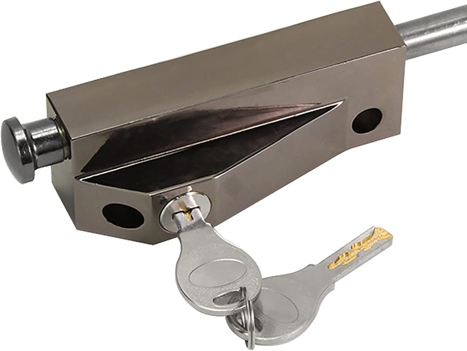 1pc Zinc Alloy Door Slide Bolt Latch Lock - Heavy Duty Flush Bolt for Security & Privacy in Wooden & Composite Doors(Red Patina)