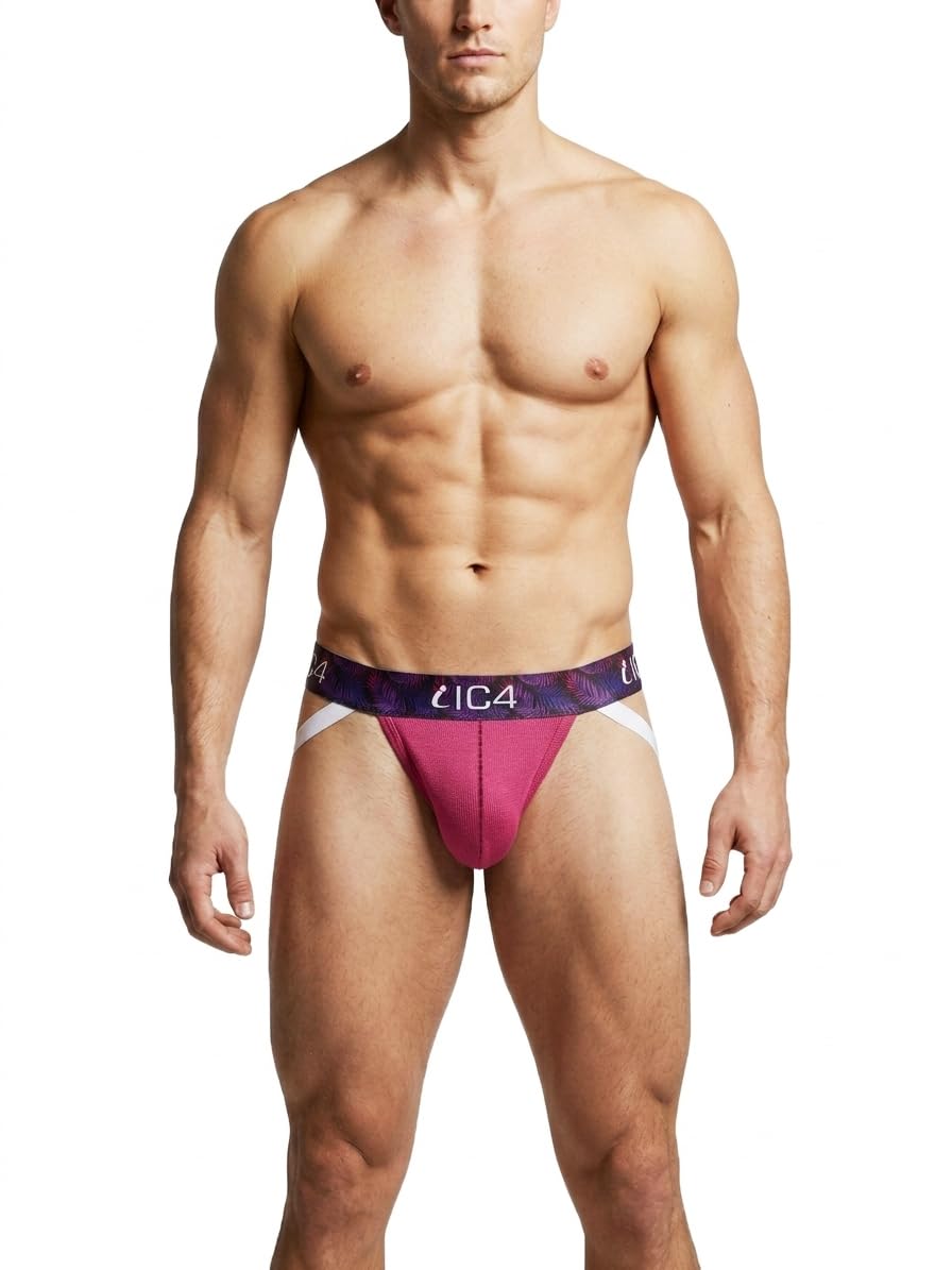 ic4 Men's Solid Jockstrap Brief Pink-picture-35