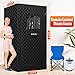 X-Vcak Upgraded Sauna Box for Relaxation, Detoxification, Portable Sauna for Home with Steamer, Remote Control, Folding Chair, 9 Levels, 2.6’ x 2.6’ x 5.9’