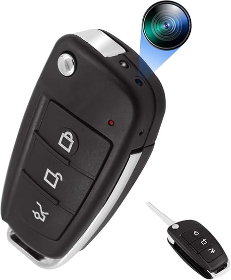 Asleesha Portable Mini Keychain Video Camera, New Version 1080P HD Small Security DVR Camera, Night Vision Long Battery Indoor and Outdoor