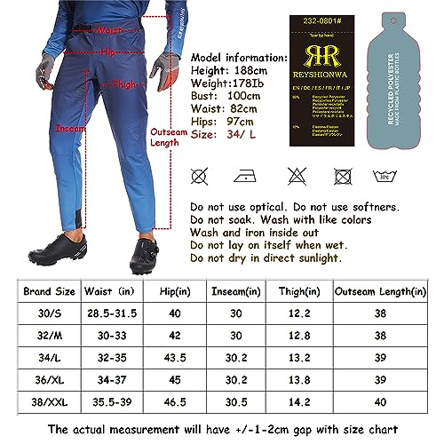 REYSHIONWA Calça masculina mountain bike ciclismo BTT corrida Extreme Downhill BMX Enduro 4 bolsos a