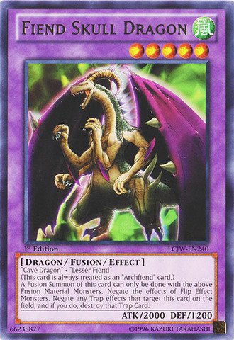 Amazon.com: YU-GI-OH! - Fiend Skull Dragon (LCJW-EN240