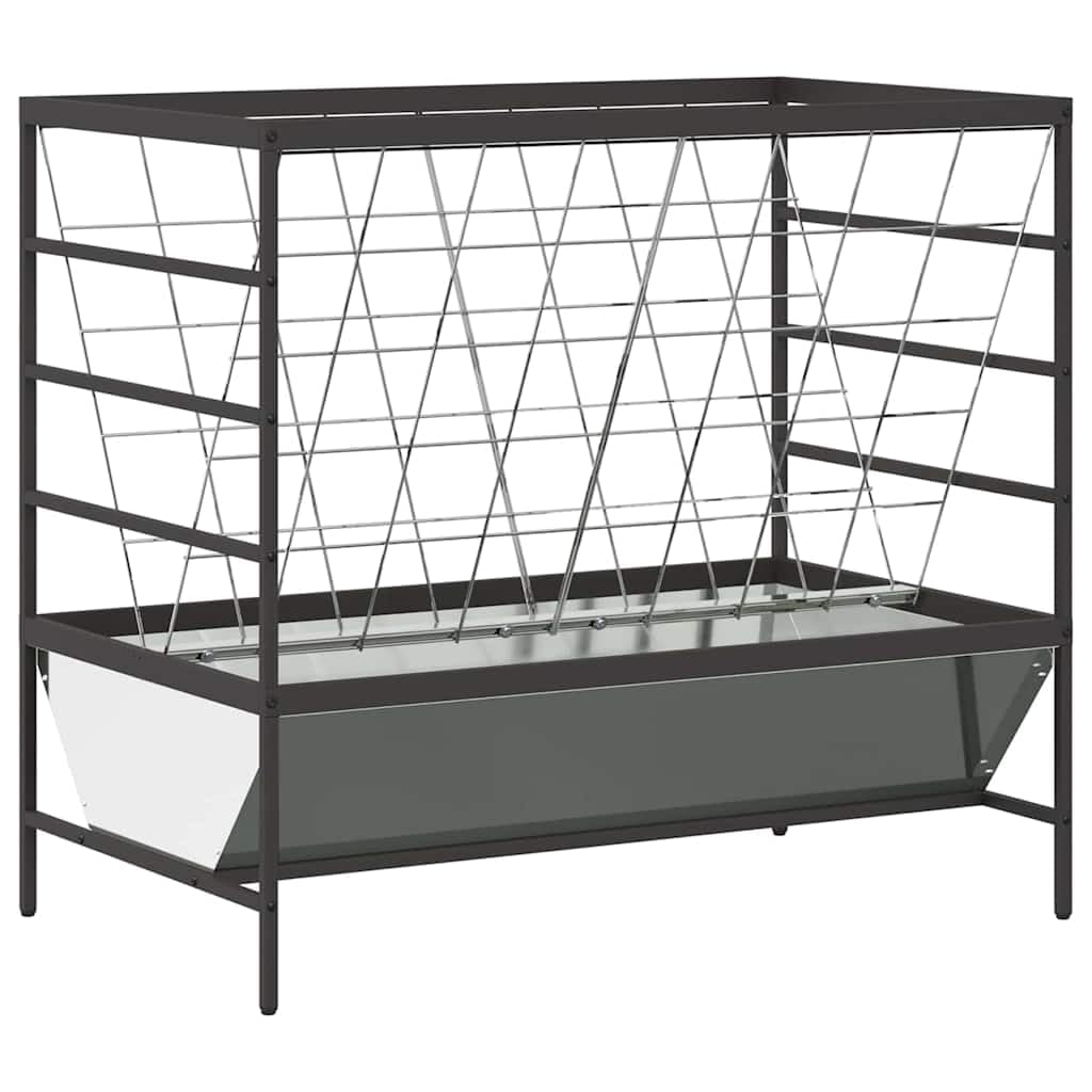 Comedero para ganado plateado, 100 x 60 x 90 cm, acero galvanizado