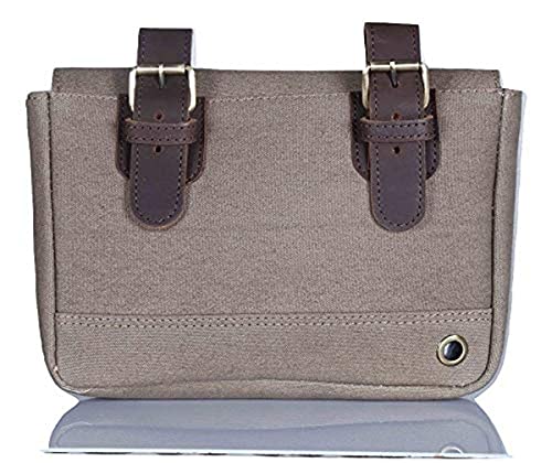 Canvas Leather Bike Handlebar Bag Vintage Bicycle Bag Seat Bag Cycling Bag Panniers #TOP2