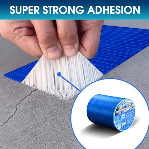 Image of Blue Waterproof Butyl Tape for Solar Pool Cover Repair, Blue Duct Tape Heavy Duty Waterproof for Pool Liner Patch,Flex Seal Tape for RV Awning,Metal Roof,Vent,Boat Sealing,6 inch x16Ft