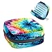 RODAILYCAY Tampons Collect Bags for Women Girls, Sanitary Napkin Storage Disposal Pouch, Lightweight Menstrual Cup Bag Colorful Tie Dye