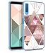Produktbild kwmobile Hülle kompatibel mit Samsung Galaxy A7 (2018) - Handyhülle - Handy Case Glory Dreieck Muster Rosa Rosegold Weiß