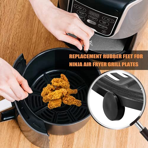 Gxf Air Fryer Replacement Parts, 3 Pcs Heat Resistant Food Grade Anti-Scratch Silicone Air Fryer Rubber Feet Tabs Tips Parts Accessories Covers For Ninja Air Fryer Grill Pan Plate Crisper Plate Tray #TOP3