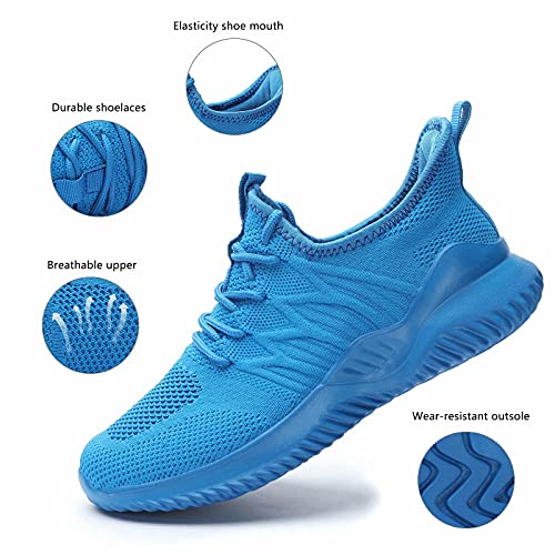 Image of Women's Kids Running Shoes Tennis Walking Sneakers Work Casual Comfor Lightweight Breathable Gril Boy Shoes Blue 9.5
