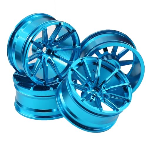 RC�J�[�^�C�������Z�b�g Compatible With YOKOMO For Tamiya For TT02 1/10 RC�J�[�A�b�v�O���[�h�����p�[�c�A�N�Z�T���[�z�C�[�������ƃ^�C���n�u�L�b�g(Blue)