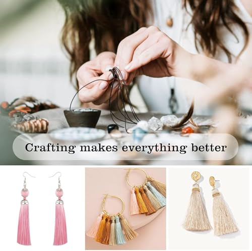 Creatrill 100 Pcs Gold Mini Tassels 13cm/5 Inch with Loops for Bookmarks, Jewelry Making, DIY Projects by CREATRILL - Image 4