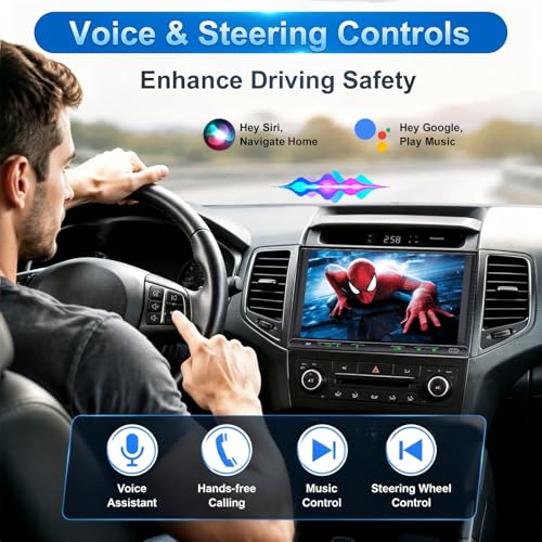 Double Din Car Stereo Wireless Apple CarPlay Android Auto, 7in Double Din Radio with Bluetooth, Mirror Link, Rearview Camera, Subwoofer/SWC/FM by LEROAADZ - Used condition - Image 7