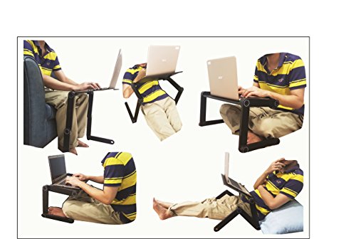 Suporte de computador para notebook de alumínio ajustável para MacBook, mesa portátil para uso domés