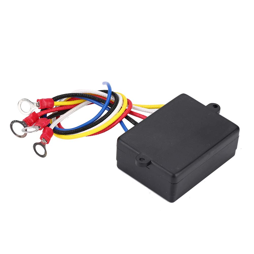 Qiilu Telecommande Treuil 12v Sans Fil, Kit de contrôleur de télécommande de treuil sans fil universel 12V 50ft pour camion de voiture