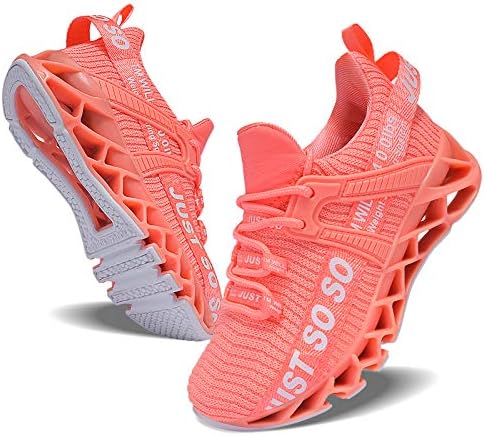 louheve Girls Sneakers Casual Walking Shoes Kids Knit Cute Athletic Running Shoes Little KidsBig Kids Orange Pink, 13 Little Kid