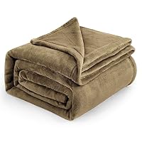 Bedsure Fleece Blanket King Size - Soft Cosy Fluffy Throw Blankets for Bed, Warm Large Throws for Audlts, Camel, 270x230 cm