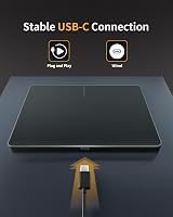 ProtoArc T1 Touchpad USB Külső Érintőpad Windows 11/10/7 Laptop Asztali Számítógép Multi-Touch Navigáció Fekete Hordozható Egér 2