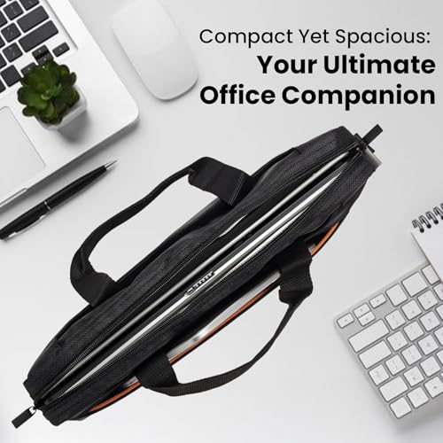 Image of RivaCase Regent 8033 Black Laptop Bag 15.6 inch Inches Smart Design Durability for both Versatility and Style Briefcase for Macbook Laptop with Smart Organizer, Professional Bag for Business, Work, Travel