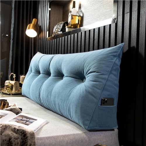 Cómoda almohada de lectura triangular con soporte lumbar, cojín grande para cabecero, dormitorio, sofá cama, cojín de posicionamiento para un sueño reparador