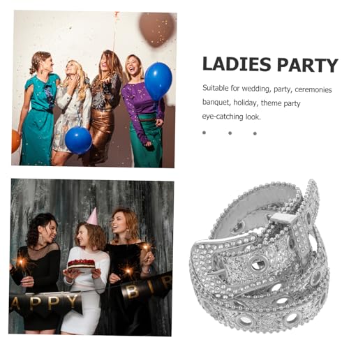 Adjustable Rhinestone Dress Belt for Women Vintage Sparkle Waist Belt Elegant Casual Jeans Accessory for Parties and Everyday Wear3