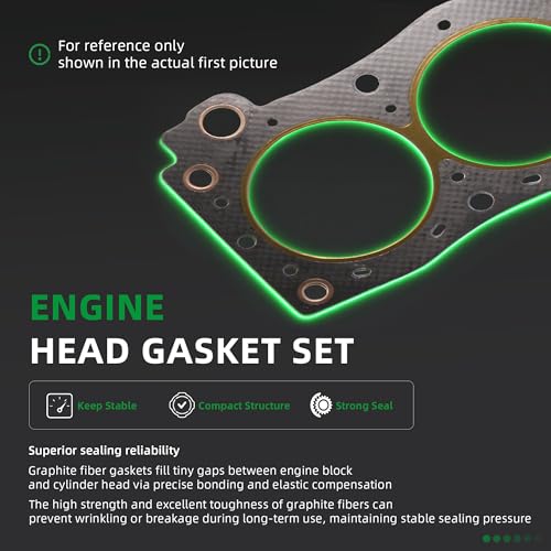 Image of Head Gasket Set FGS9000M, Fit for Toyota 4Runner, for Pickup, for Celica 1985-1995 2.4L L4 8V SOHC Naturally Aspirated 22R, 22RE, 22REC Replace FGS9000, FGS9000M(54pcs)