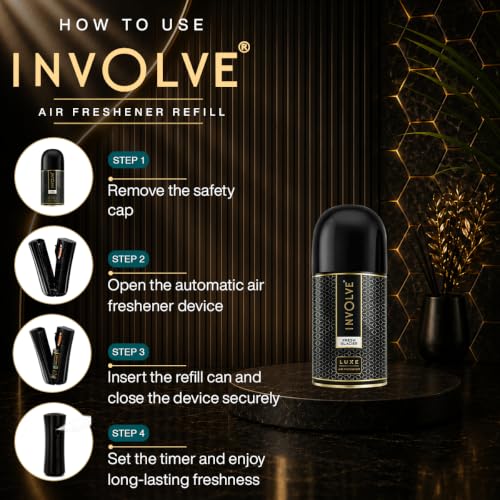 Image of Involve Luxe Combo - Festiva & Fresh Glacier - Pack 2 | Automatic Room Fresheners Refill | 2200 Sprays Guaranteed | Lasts up to 60 days (225ml * 2) | Automatic Home Fresheners