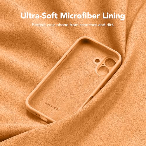 Image of Magnetic for iPhone 17 Case, Compatible with MagSafe, [Full Camera Protection][Screen Protector] Silicone Shockproof Protective Phone Case for iPhone 17 6.3 inch, Cantaloupe