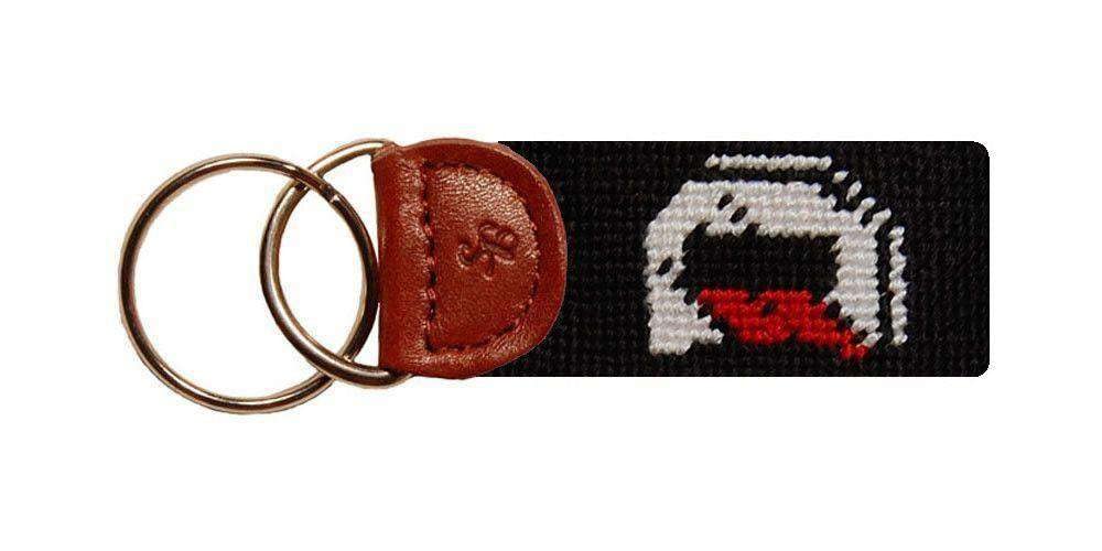 Smathers & Branson Davidson Needlepoint Key Fob in Black