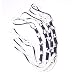 Tzitzits (Set of Four) White with Black Thread