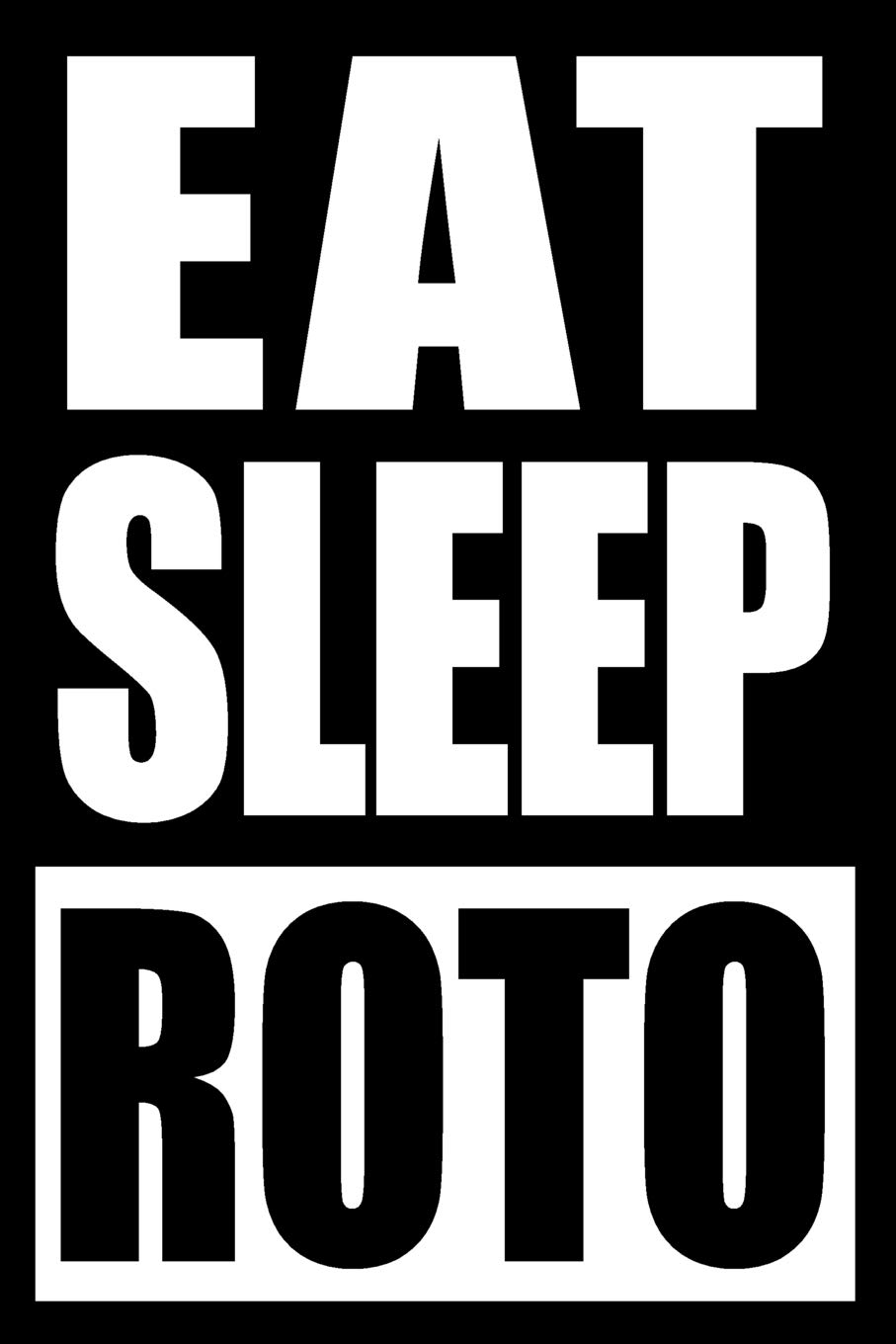 Eat Sleep ROTO | Gift Notebook for Fantasy Sports Fan, Blank Lined Journal: Medium Spacing Between Lines