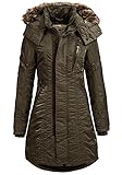  Jet Lag Damenparka Jacke SW61A black olive 36 (Hersteller Größe: S)