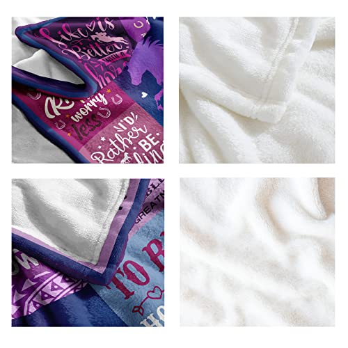 Loxezom Horse Gifts For Girls Women, Horse Blanket For Girls, Best Gifts For Horse Lovers Girls, Just A Girl Who Loves Horses, Horse Lovers Christmas Birthday Gifts Decor Throw Blanket 60" X 50" #TOP5