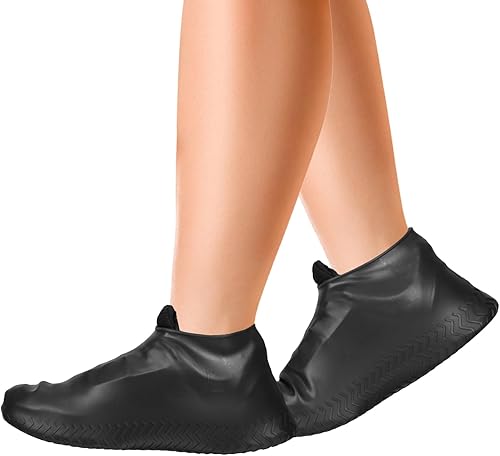 Fundas para zapatos, fundas impermeables para zapatos para lluvia, fundas de silicona reutilizables antideslizantes para zapatos, protectores de