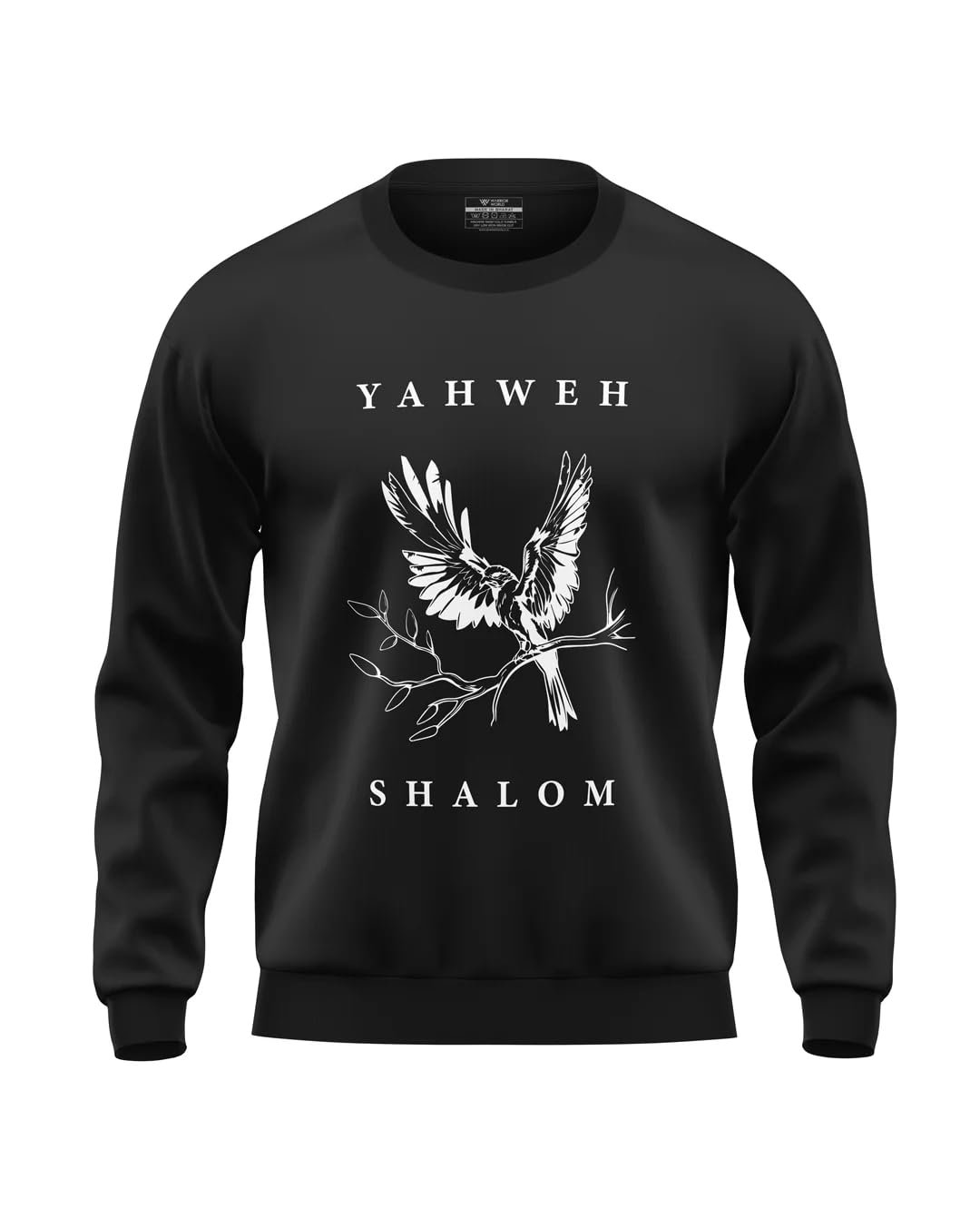 warriorworld Men's 100% Cotton Sweatshirt | Yahweh Shalom Design Print | Spiritual Winterwear for Men.-picture-33