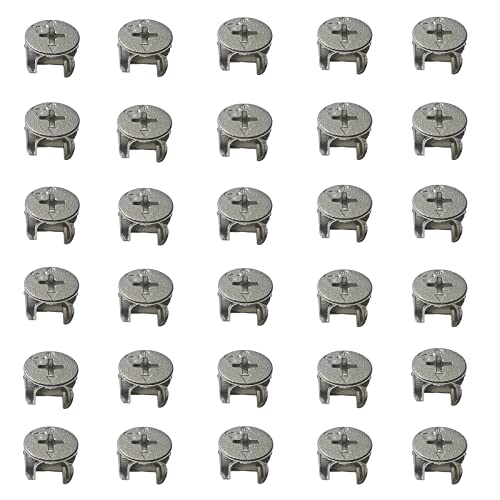Yision 30Pcs Furniture Cam Lock Nut Connectors Fittings,15Mm Cam Connectors Fittings For Cabinet Drawer Dresser And Wardrobe Furniture Panel Connecting #TOP5