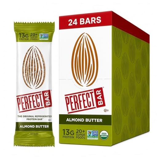 Perfect Bar Original Refrigerated Protein Bar, Almond Butter, 2.5 Ounce Bar, 8 Count (Pack of 3)