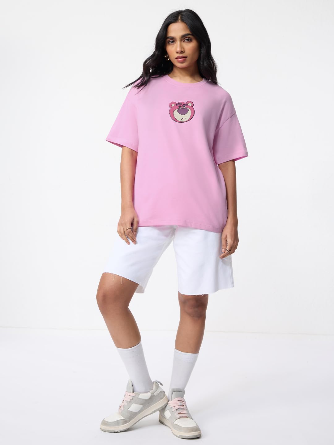 The Souled Store Lotso: Really? T-shirt oversize da donna e ragazza, a maniche corte, girocollo, con stampa grafica, in cotone, oversize, leggera, per tutti i giorni, streetwear