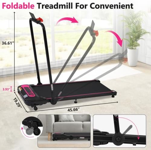 Caminadora Plegable Walking Pad Compacta 2.5HP 0.5-7.5MPH 300LBS miniatura 8
