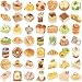 50Pcs Aesthetic Watercolor Brunch Bakery Food Stickers,Waterproof Vinyl Cute Coffee Dessert Stickers for Journaling,Laptop,Water Bottle,Planner,Scrapbook,Phone Case,Luggage,Skateboard,DIY Decor