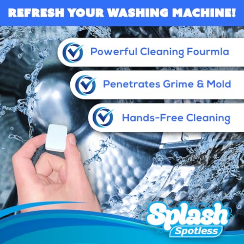splash spotless washing machine cleaner for he front load amp top load washers 1 count pack of 1