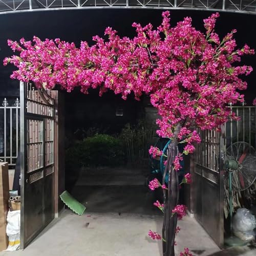 SCHYWL Árbol Artificial Grande, árbol de buganvilla Artificial Rosa para decoración de paisajes y Lugares de Interior y Exterior(1.5x1.2m)