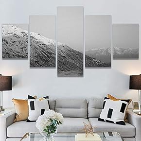 SIGNWIN 5 Panel Canvas Wall Art Dramatic Forest...
