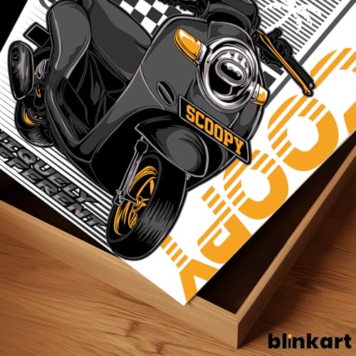 Image of BLINKART Honda ScoopyCar Posters Sticker Gift Items for Boys Room Wall Decor || Comes with Double-Sided Tape|| Decoration Bedroom Living Room Office Studio Decor | 12x18 In (A3) - CAR-255