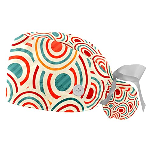 Chapeaux bouffants JDEZ avec bandeau anti-transpiration pour le travail (lot de 2)