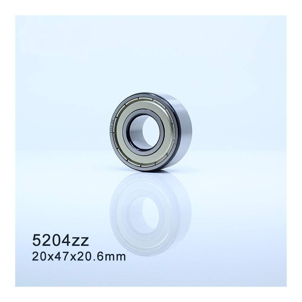 5204 ZZ Rodamiento rígido de Bolas 5204ZZ 3204 ZZ 3056204 Rodamientos axiales de Bolas de Contacto Angular de Doble hilera 20 x 47 x 20,6 mm